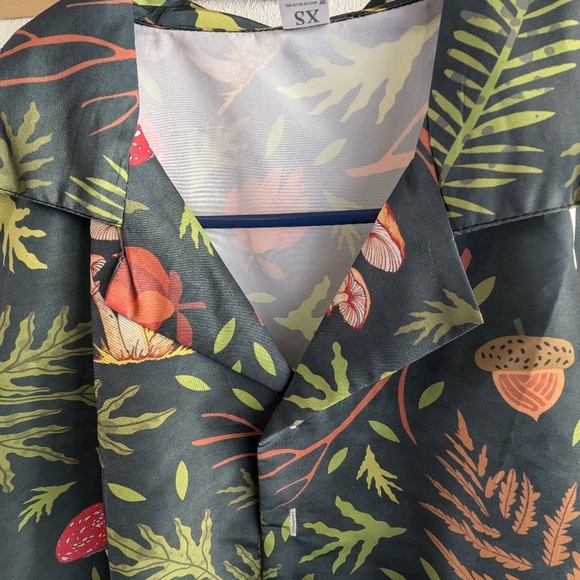 Funky Fresh: PinUp Angel Striped Hawaiian Beach Shirt - Picture 5 of 6